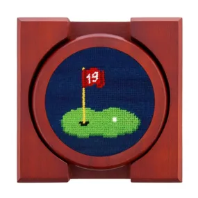 19th Hole Needlepoint Coasters