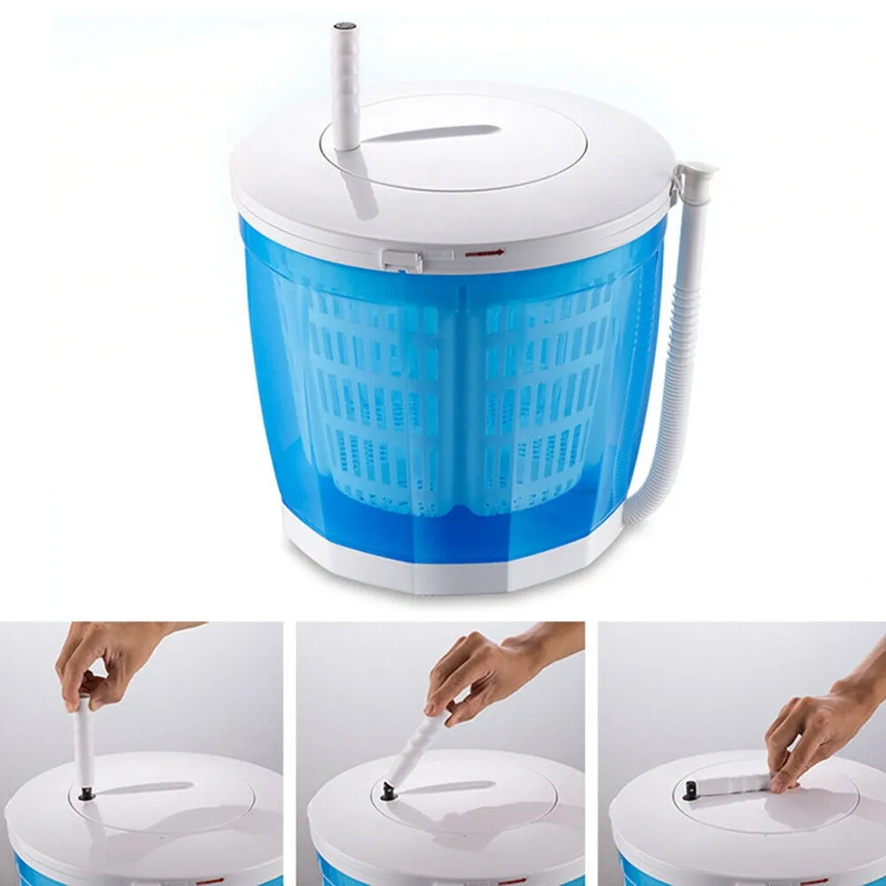 2 in 1 Washer Spin Dryer Washing Machine Mini Travel Outdoor，Manual Washing Machine Portable Laundry Washer for Camping, Apartments, Dorms