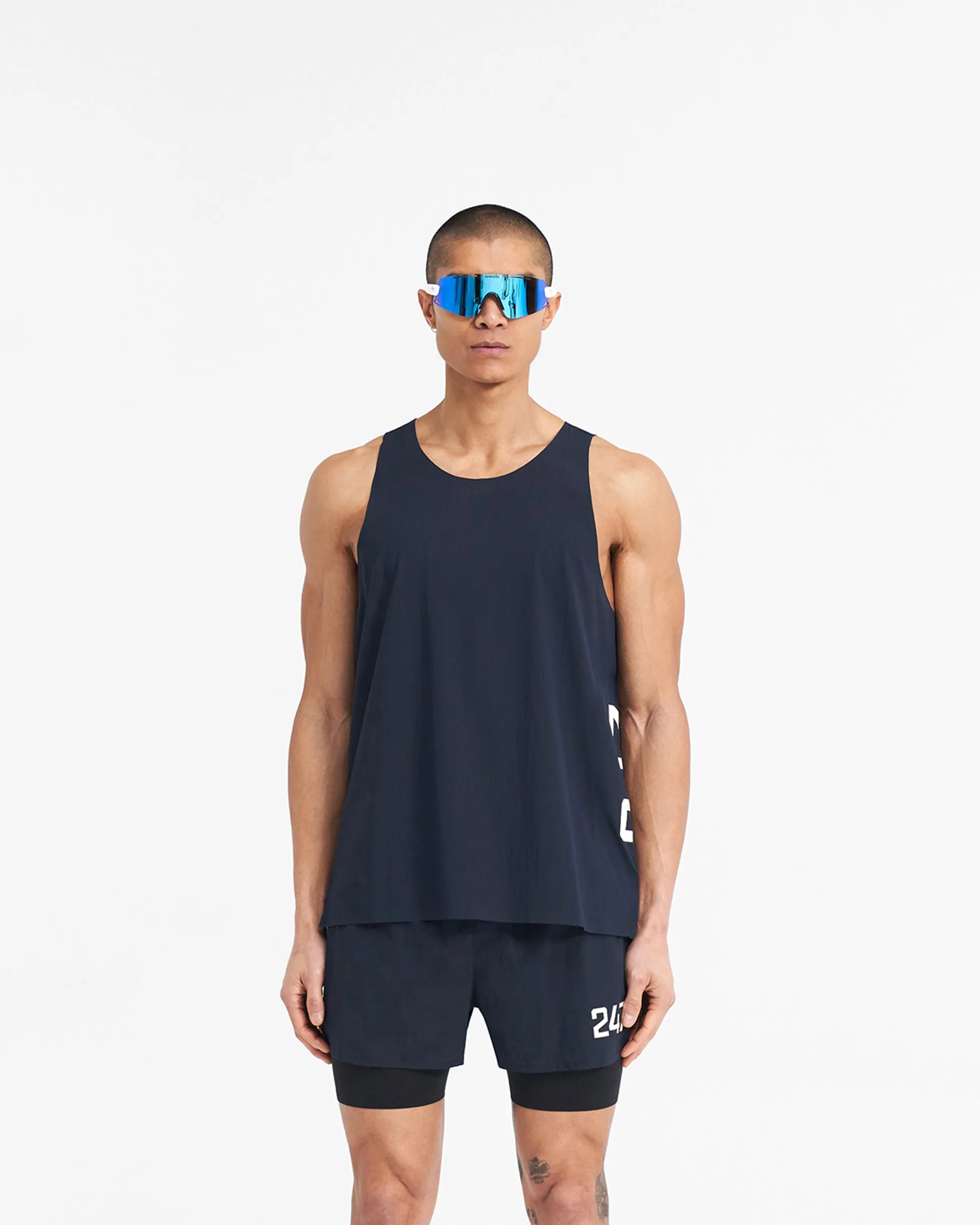 247 Singlet - Navy