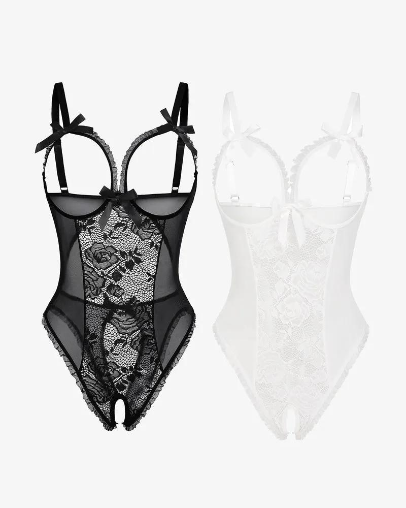 2Packs Sets Lingerie Lace Mini Bodysuit