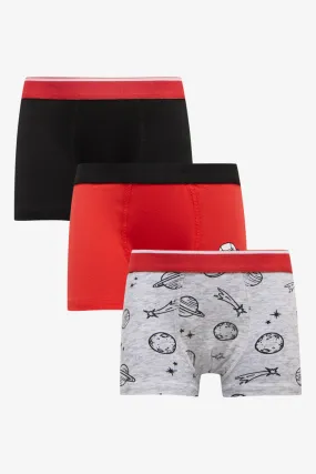 3 Pack Boxers Red