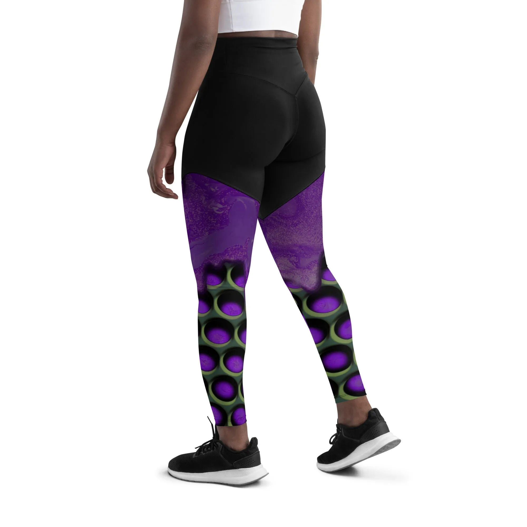 3D Industrial Print Compression Leggings