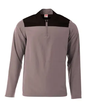 A4 N4014 The Element Quarter Zip - Graphite Black