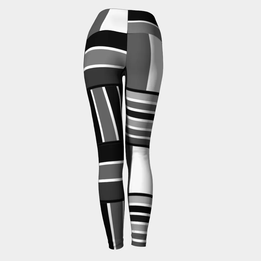 Abstractions of Gray Yoga Leggings