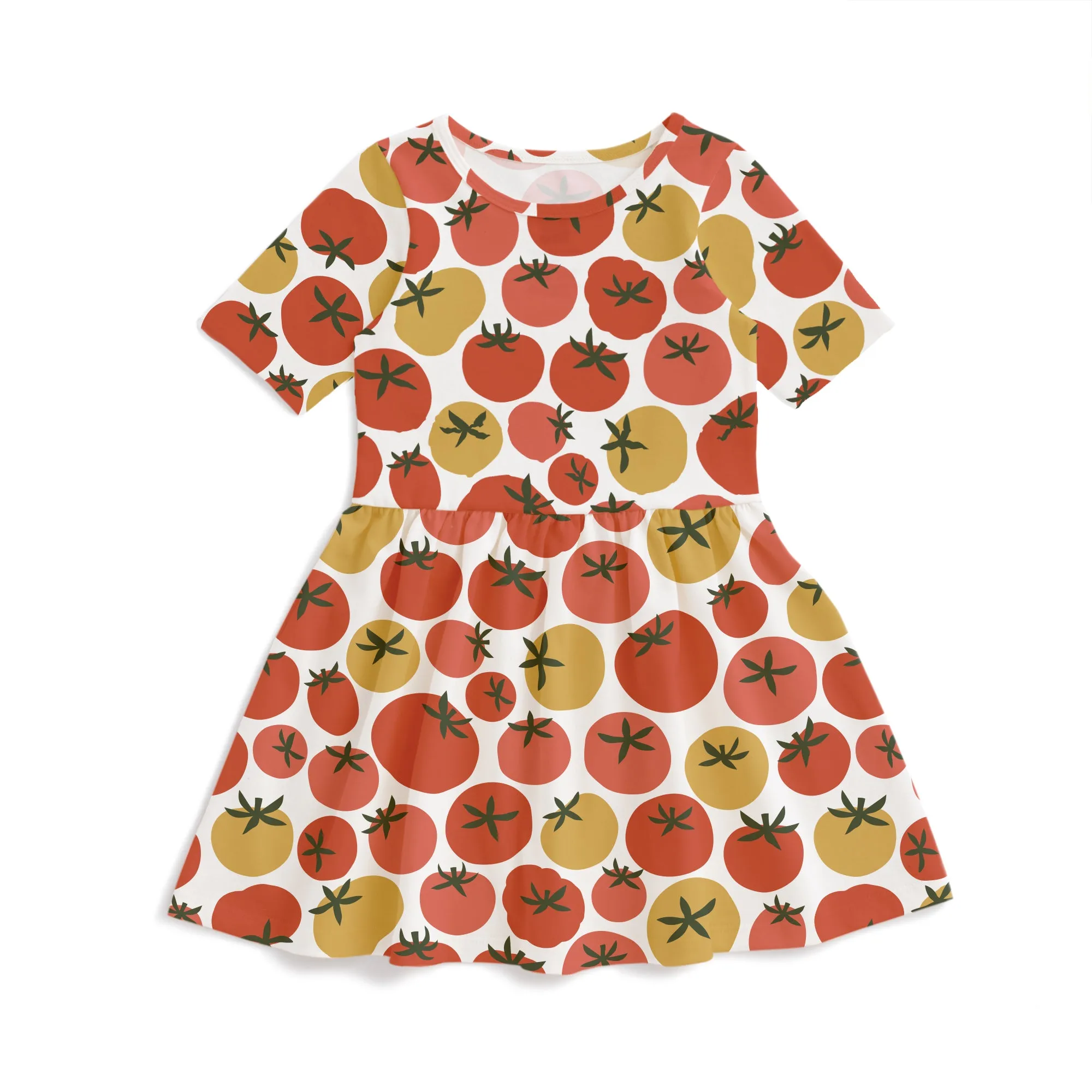 Alberta Dress - Tomatoes Red & Yellow