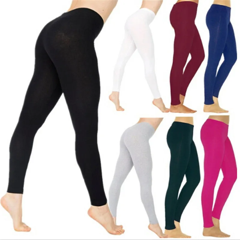 Amy Fashion - Casual Sport Fitness Cotton Leggings