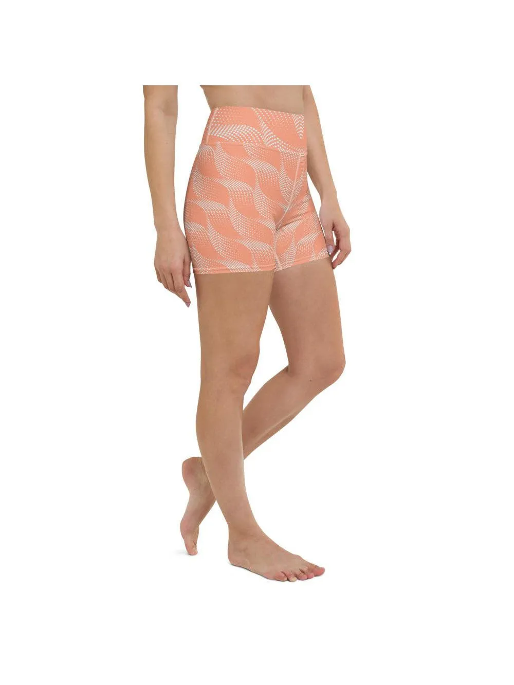 Apricot Wave Yoga Shorts