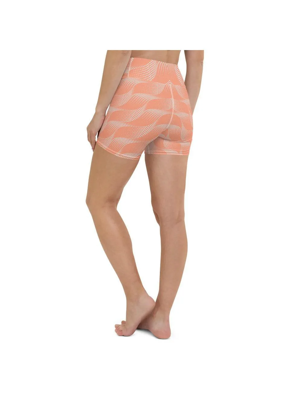 Apricot Wave Yoga Shorts