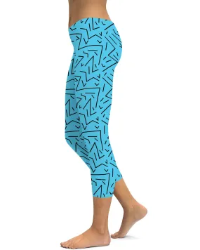 Aqua Black Line Capris