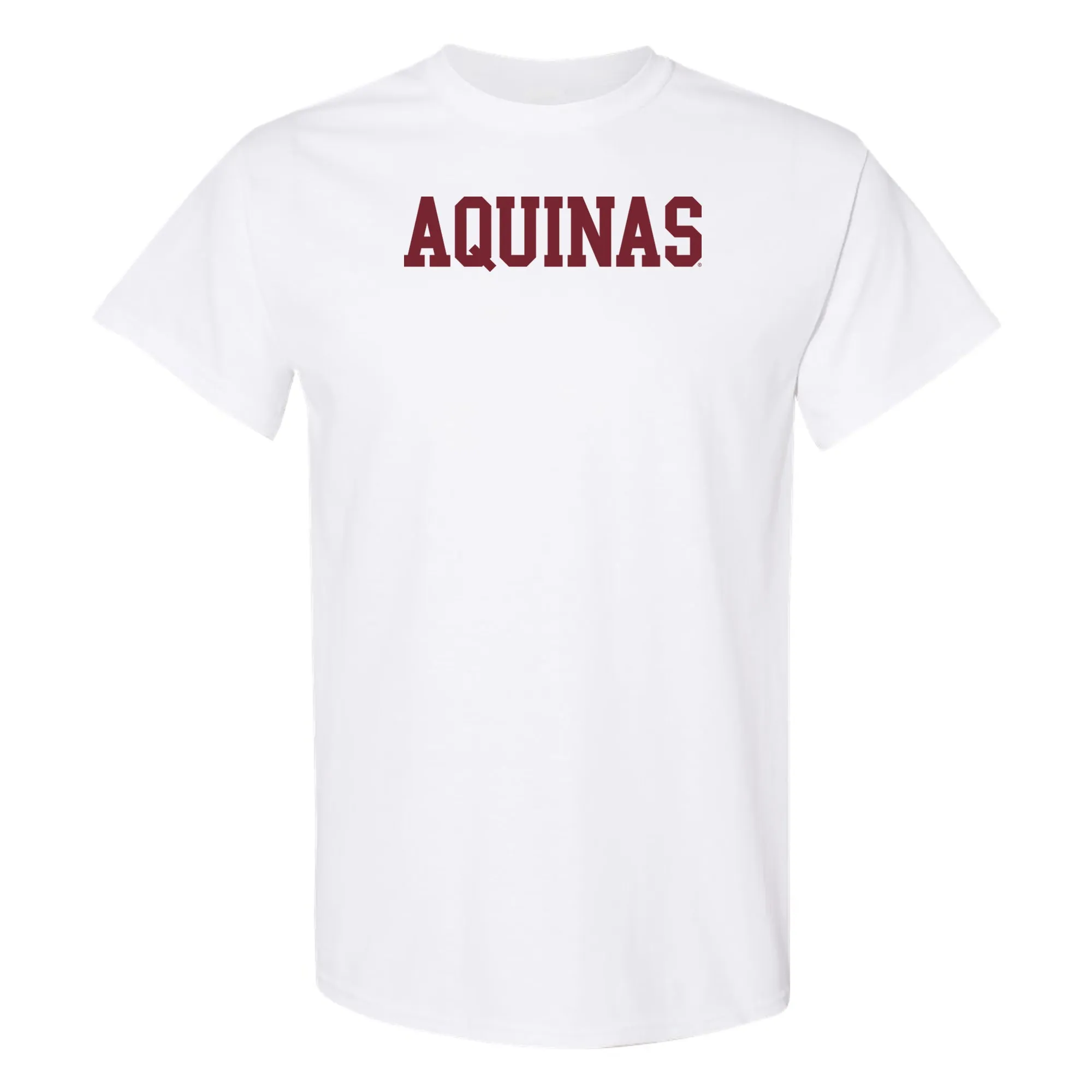 Aquinas Saints Basic Block T Shirt - White