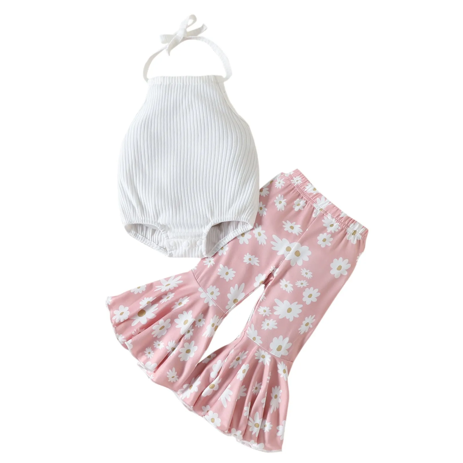 Baby Floral Flared Trousers Sets