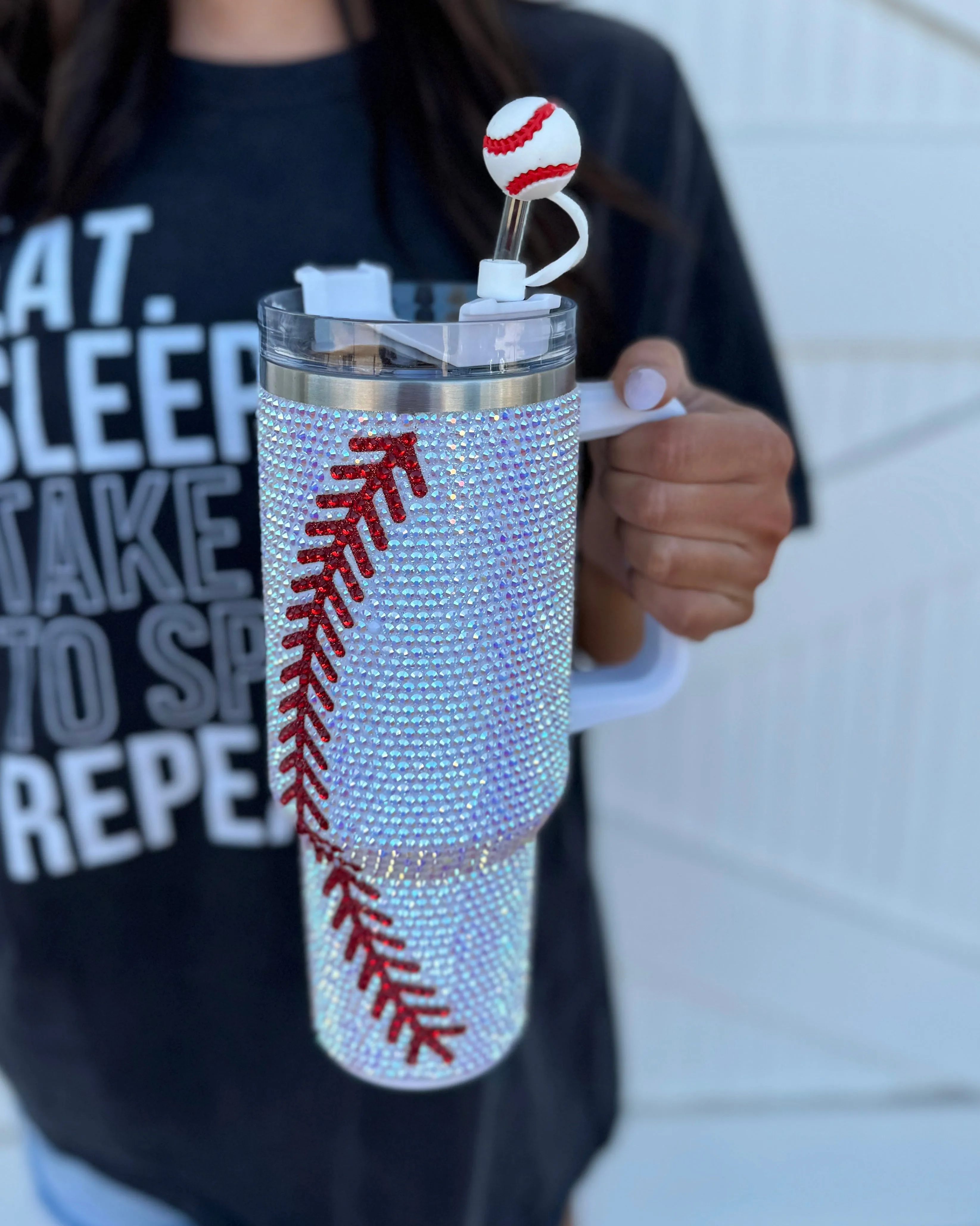 Baseball 3D Straw Topper