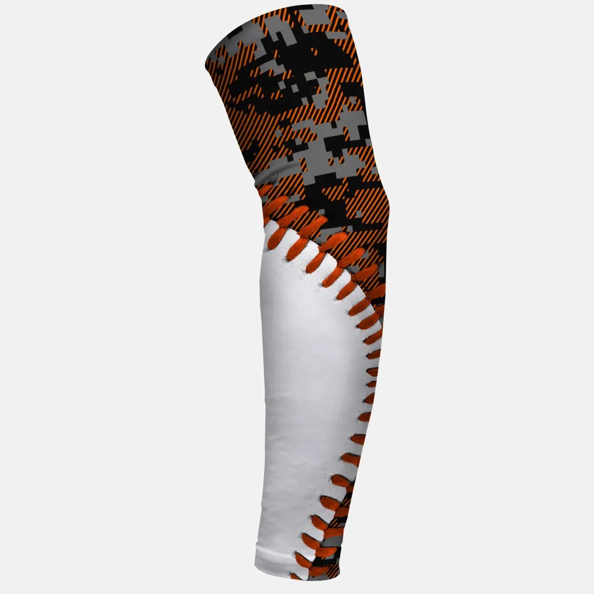 Baseball Digital Ultra Orange and Gray Arm Sleeve