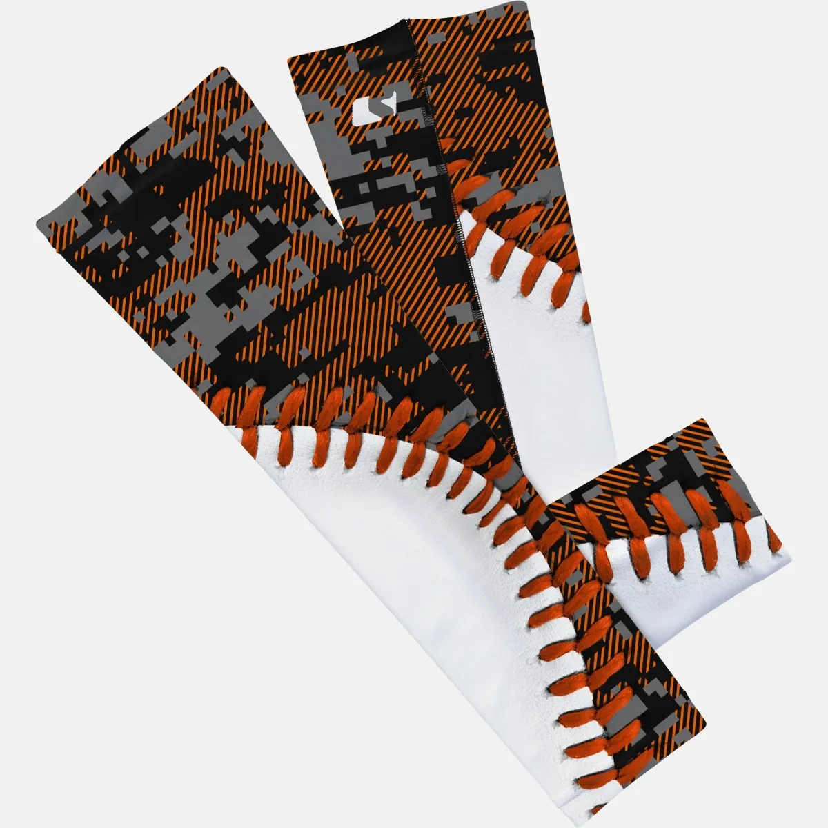 Baseball Digital Ultra Orange and Gray Arm Sleeve