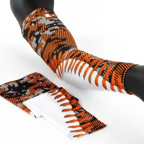 Baseball Digital Ultra Orange and Gray Arm Sleeve