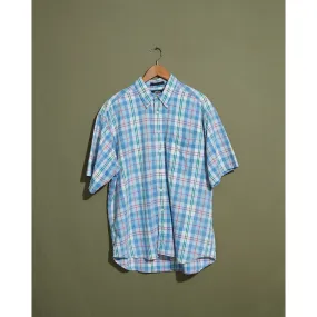 Blue & Pink Madras Shirt - XL