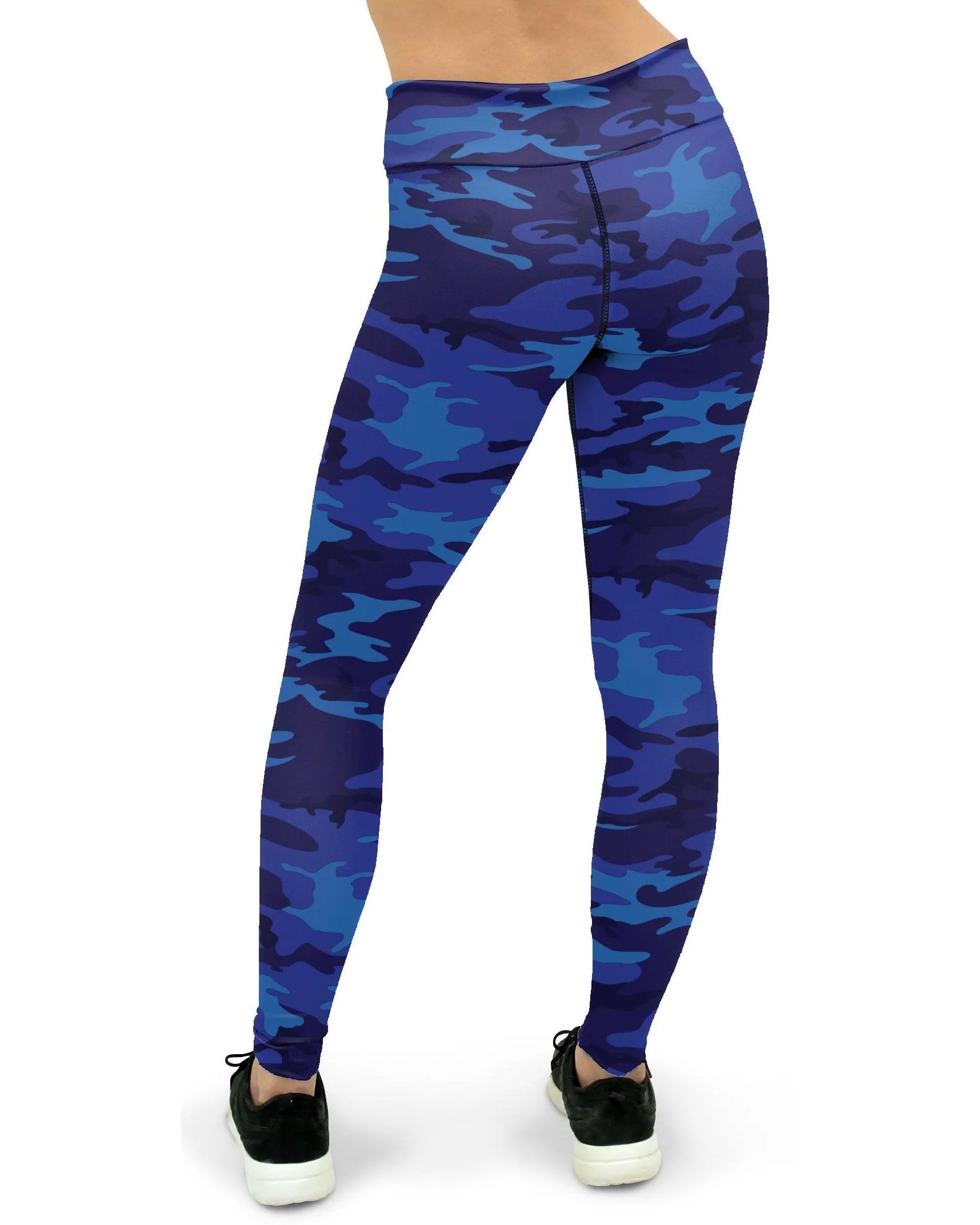 Blue Camo Yoga Pants