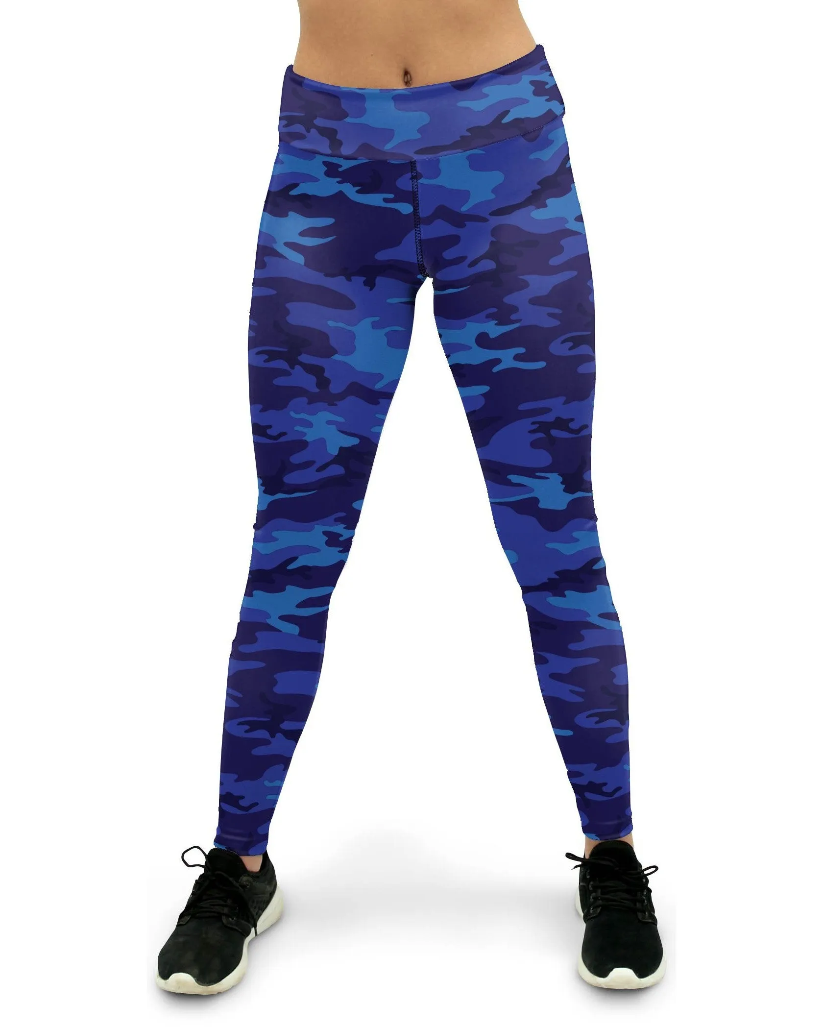 Blue Camo Yoga Pants