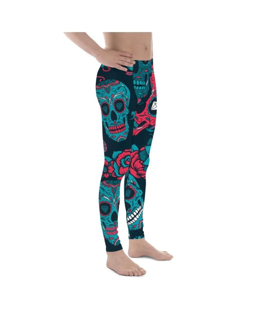 Blue Sugar Skull Meggings