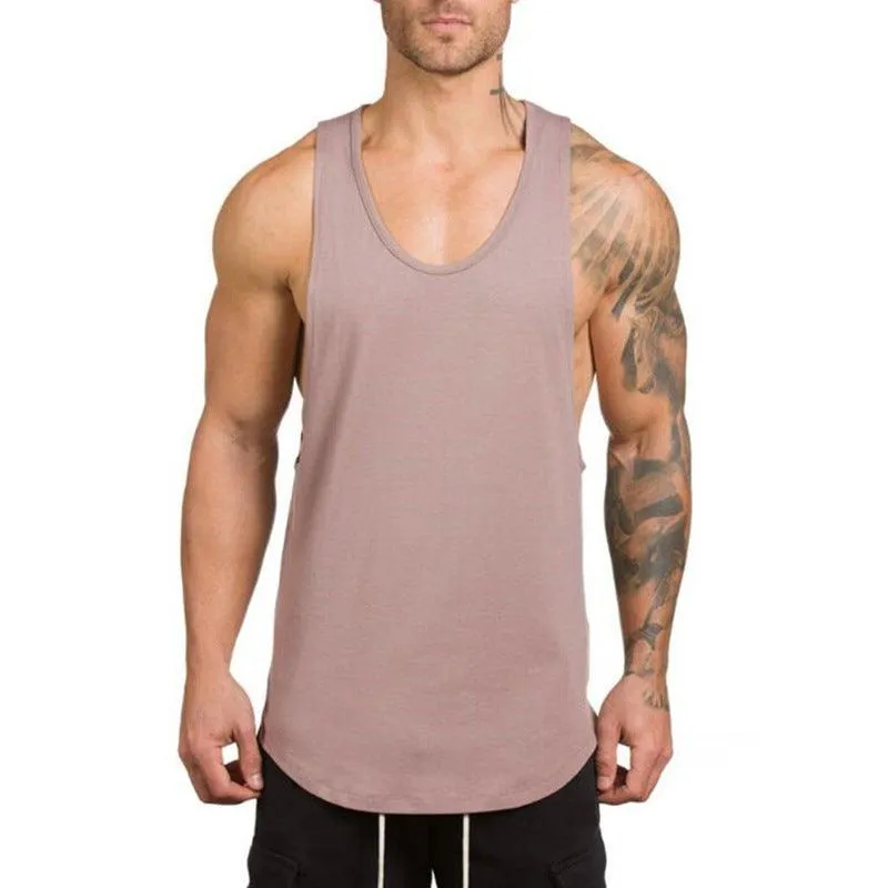 Bodybuilding Fitness Vest Solid Color Summer