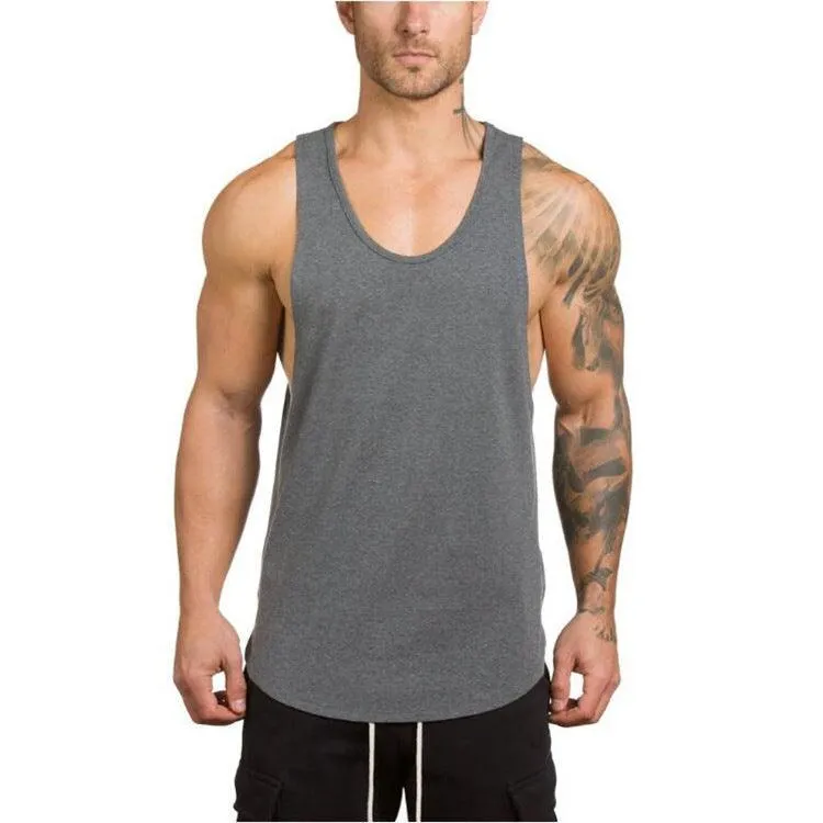 Bodybuilding Fitness Vest Solid Color Summer