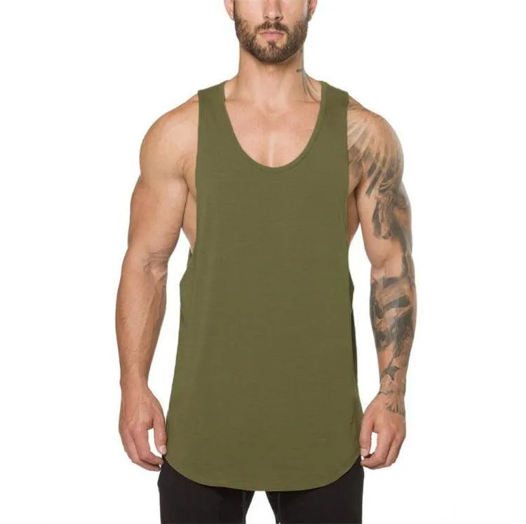 Bodybuilding Fitness Vest Solid Color Summer