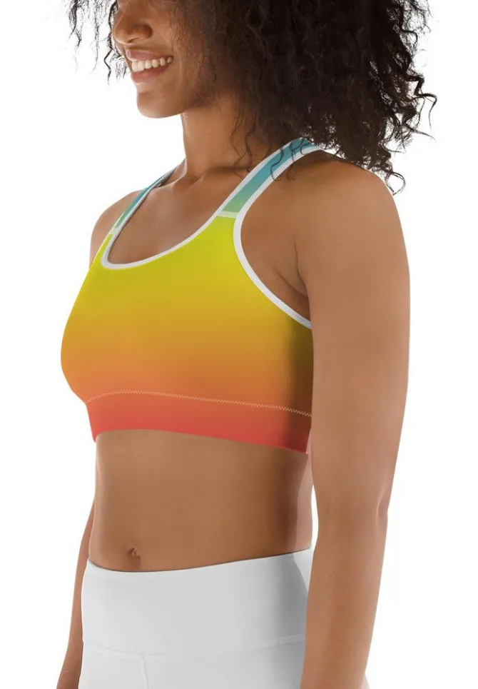 Bohemian Rainbow Sports Bra