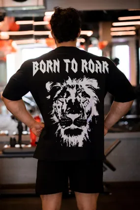 Born To Roar Oversized T-shirt (Black)