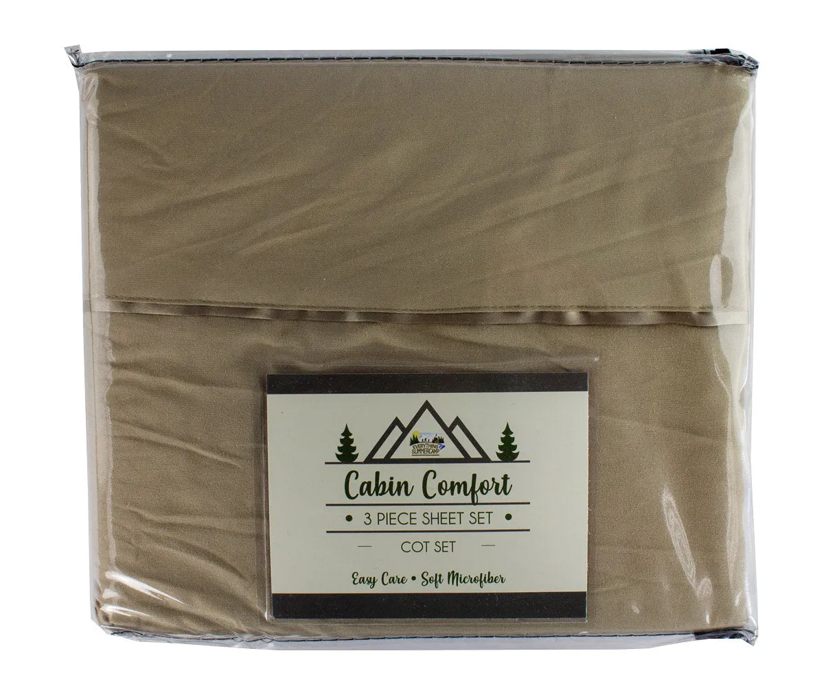 Cabin Comfort Camp Cot Sheet Sets