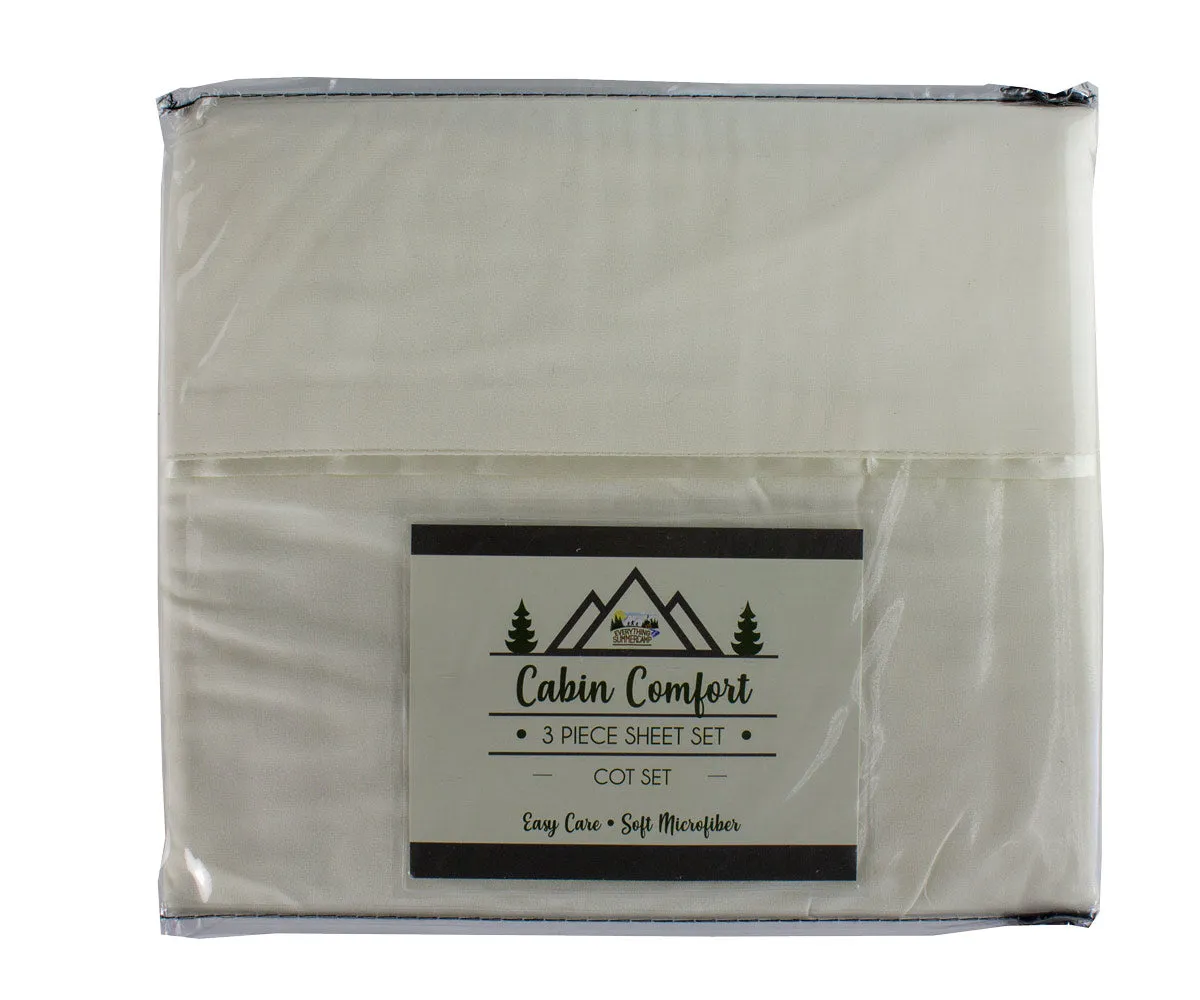 Cabin Comfort Camp Cot Sheet Sets