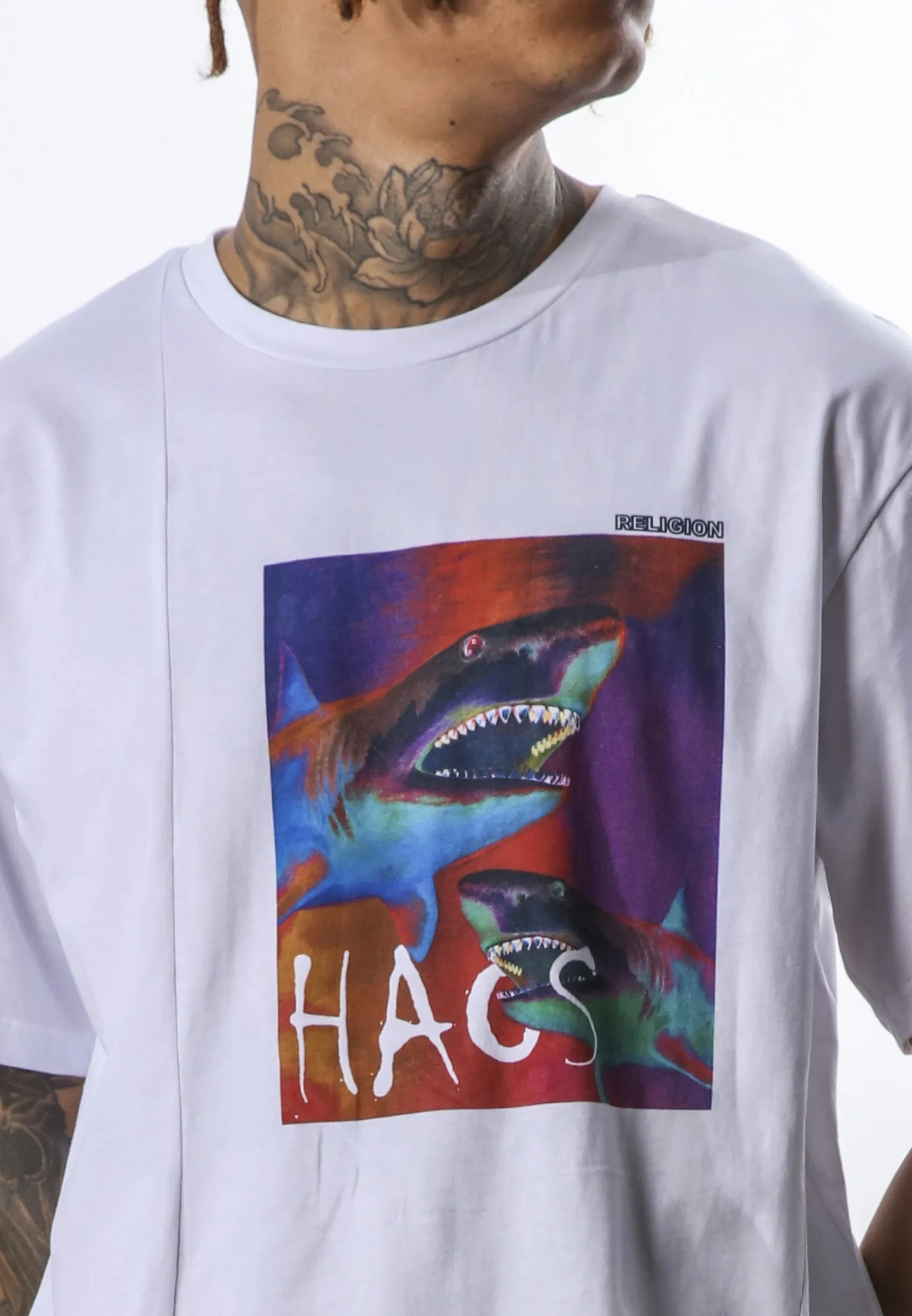 CHAOS SHARK T-SHIRT WHITE