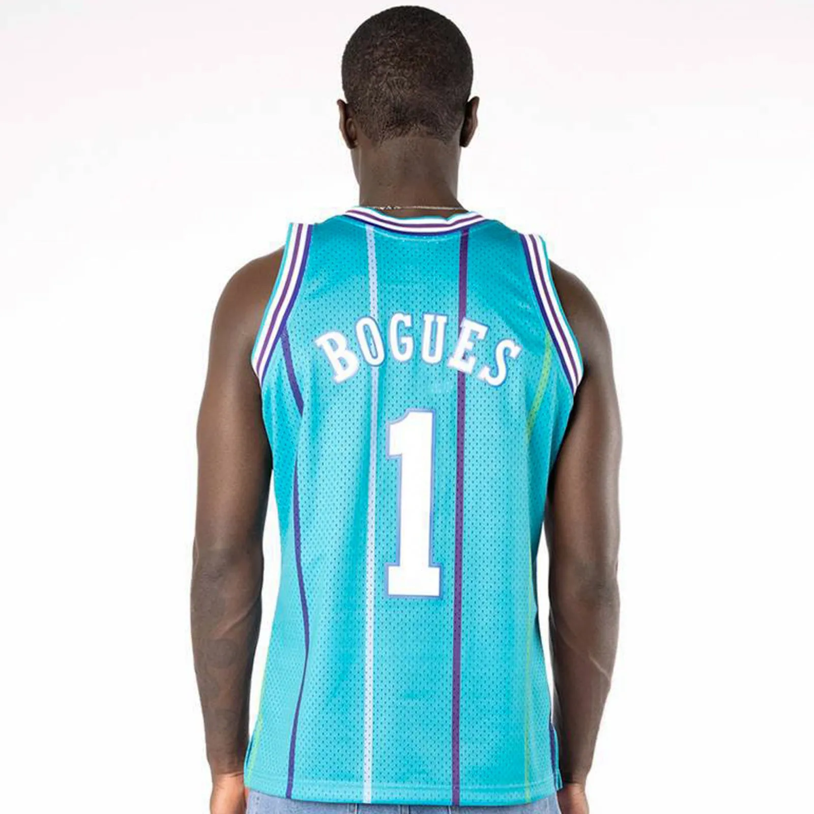 Charlotte Hornets Muggsy Bogues 1992-93 Hardwood Classics Swingman NBA Road Jersey by Mitchell & Ness