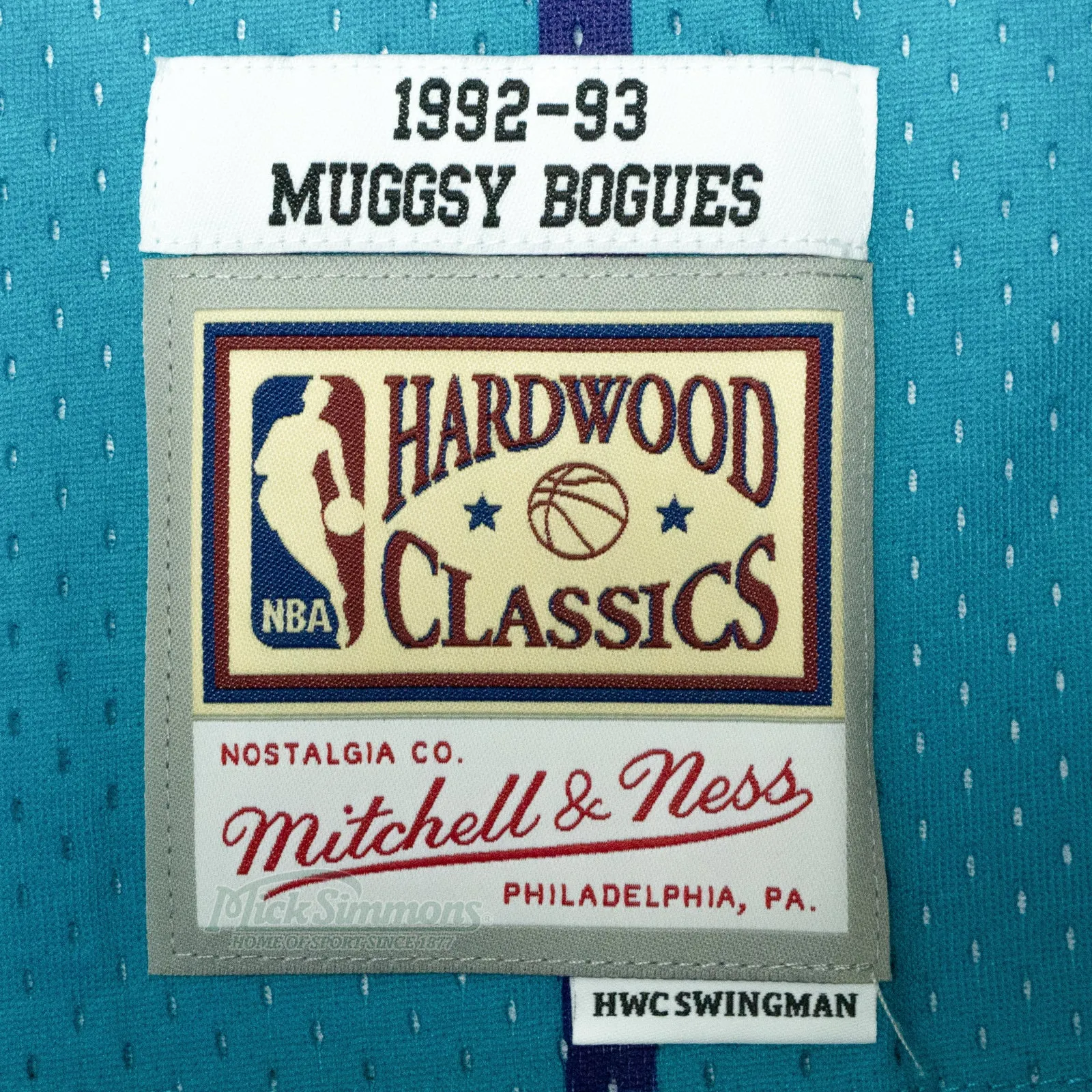 Charlotte Hornets Muggsy Bogues 1992-93 Hardwood Classics Swingman NBA Road Jersey by Mitchell & Ness