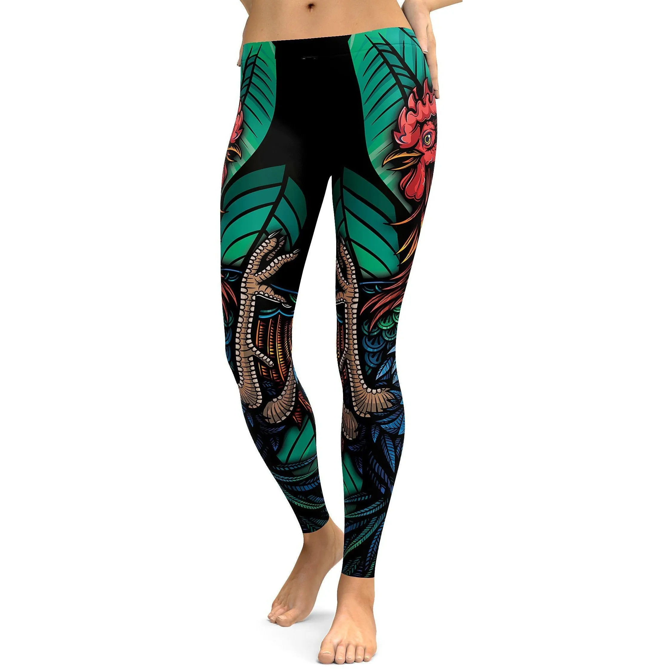 Colorful Rooster Leggings