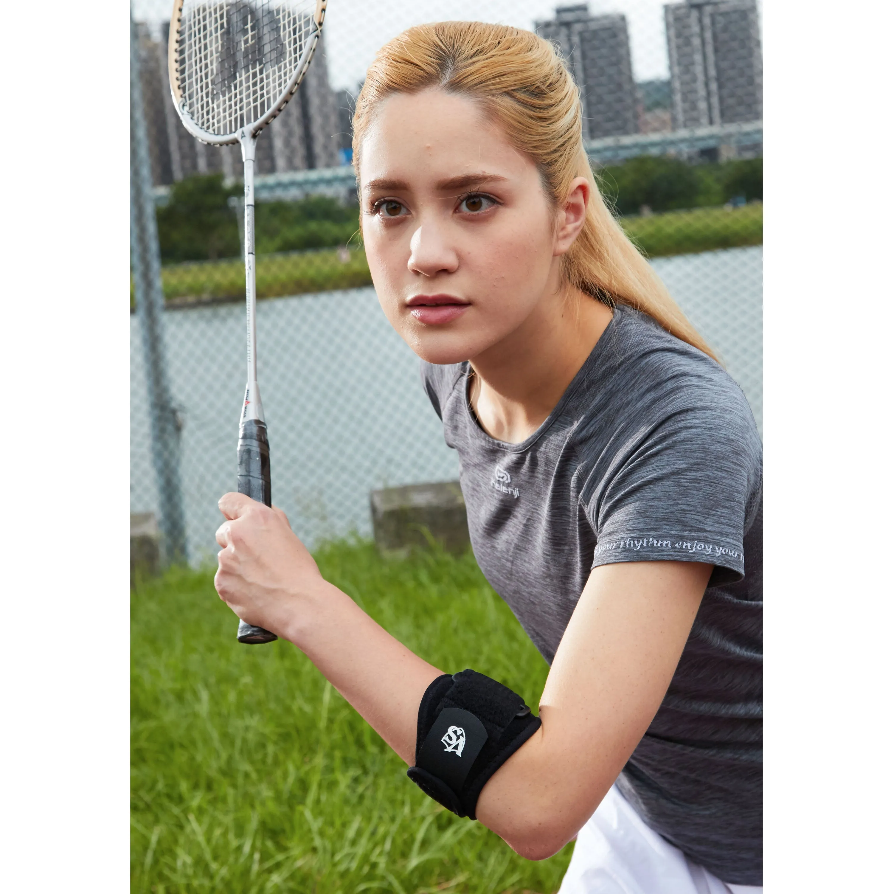 Compression Adjustable Elbow Brace with gel pad