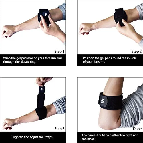 Compression Adjustable Elbow Brace with gel pad