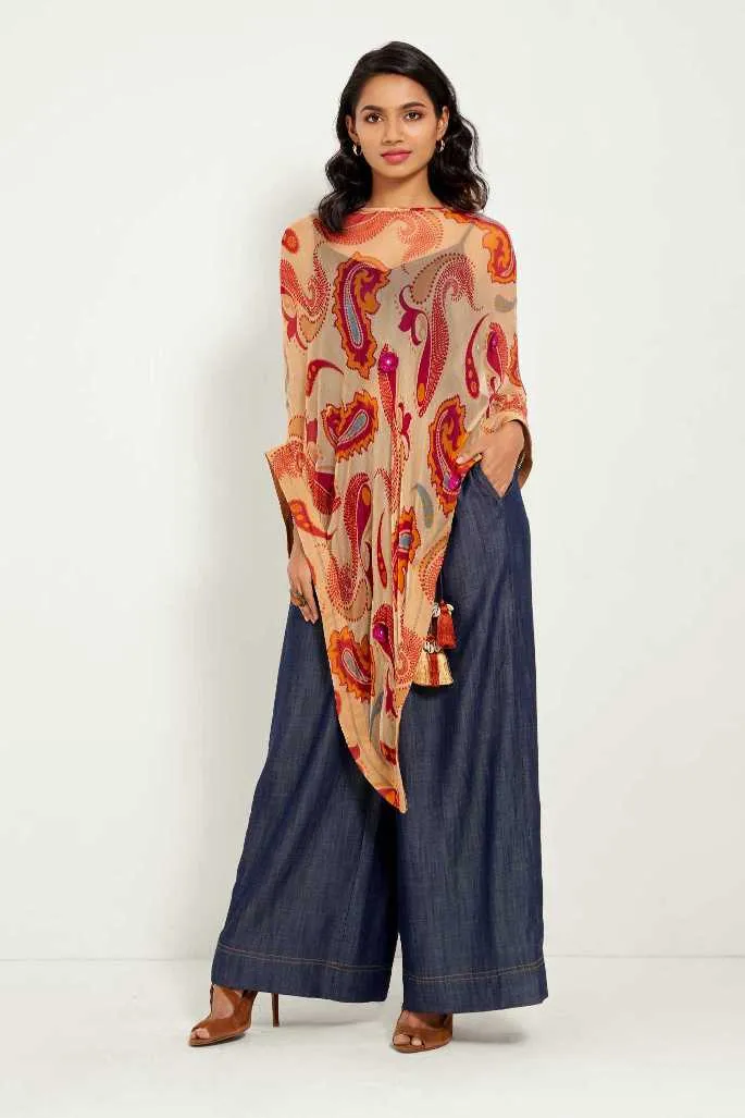 Desert Sand Paisley Cape