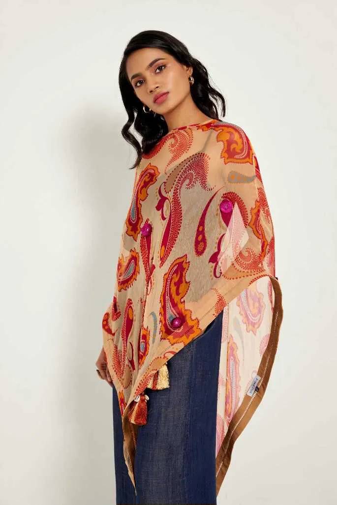 Desert Sand Paisley Cape