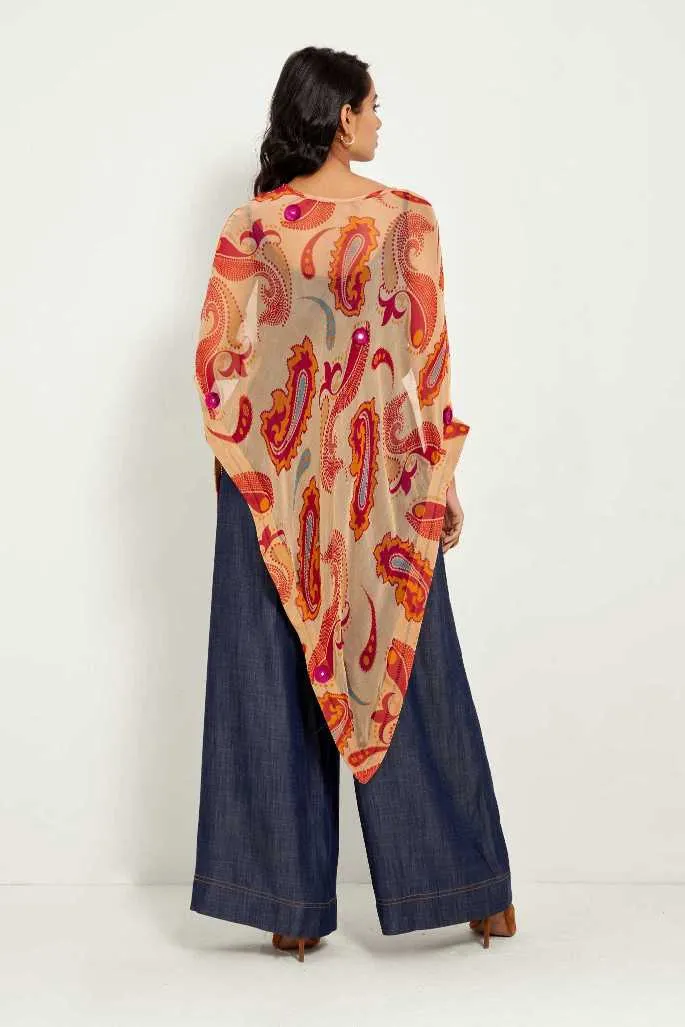 Desert Sand Paisley Cape