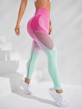 Elsa Ombre Hollow Out Leggings