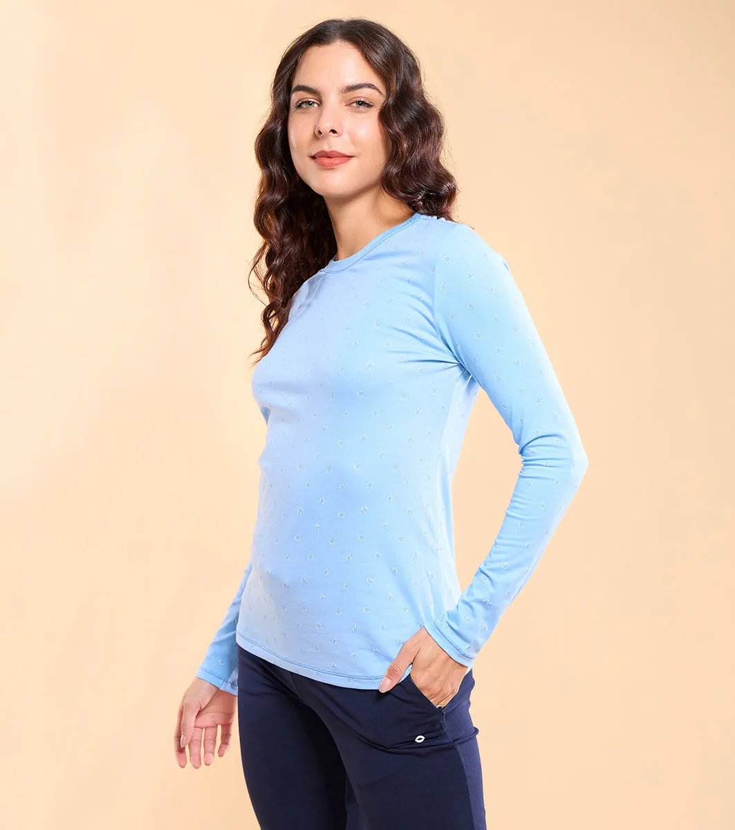 Enamor E257 Essentials Cotton Long Sleeve Crew Tee