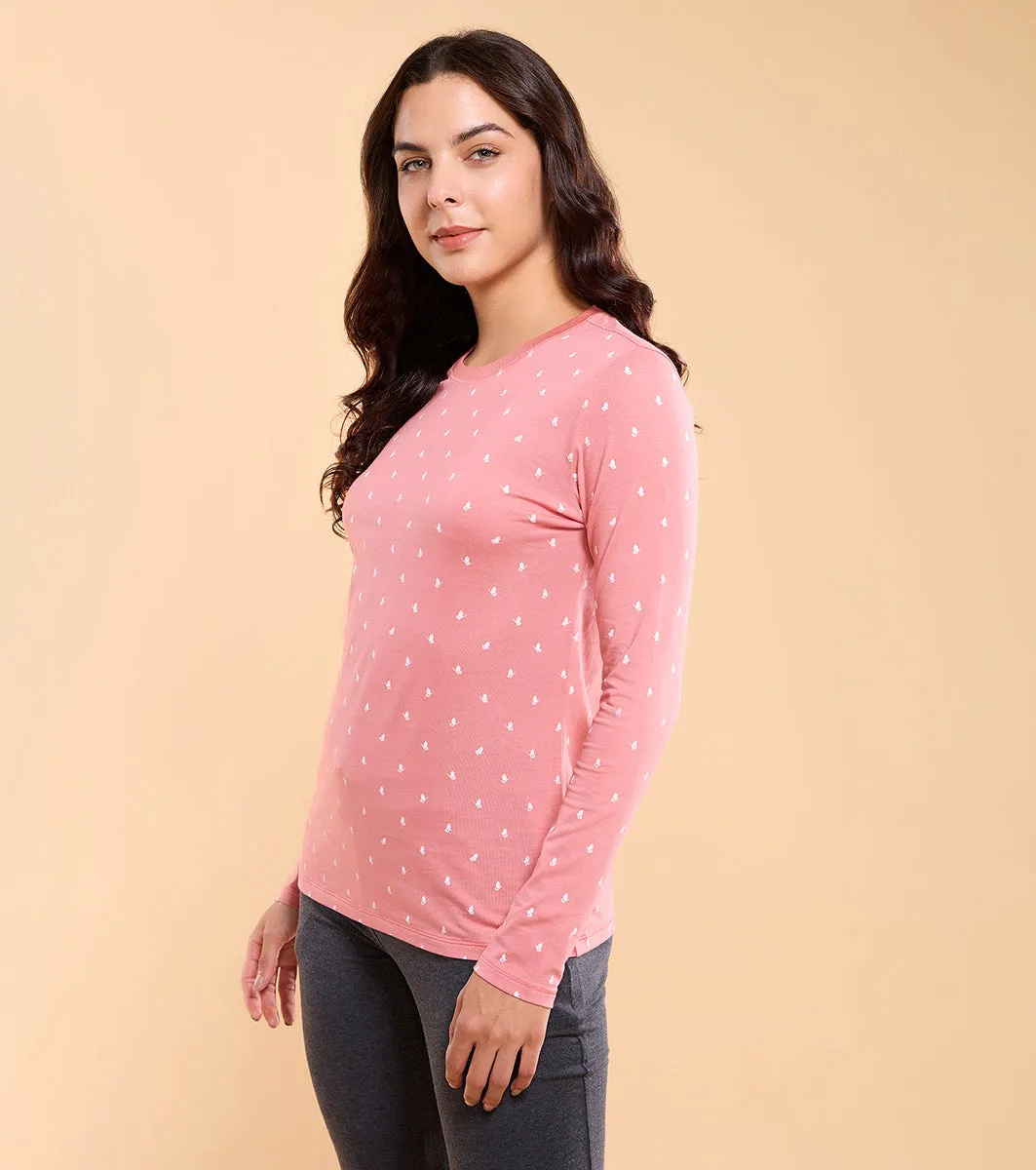 Enamor E257 Essentials Cotton Long Sleeve Crew Tee