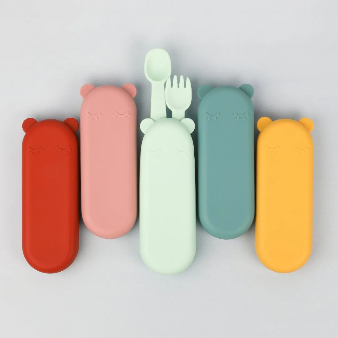 Feedie® Fork & Spoon Set - Mint