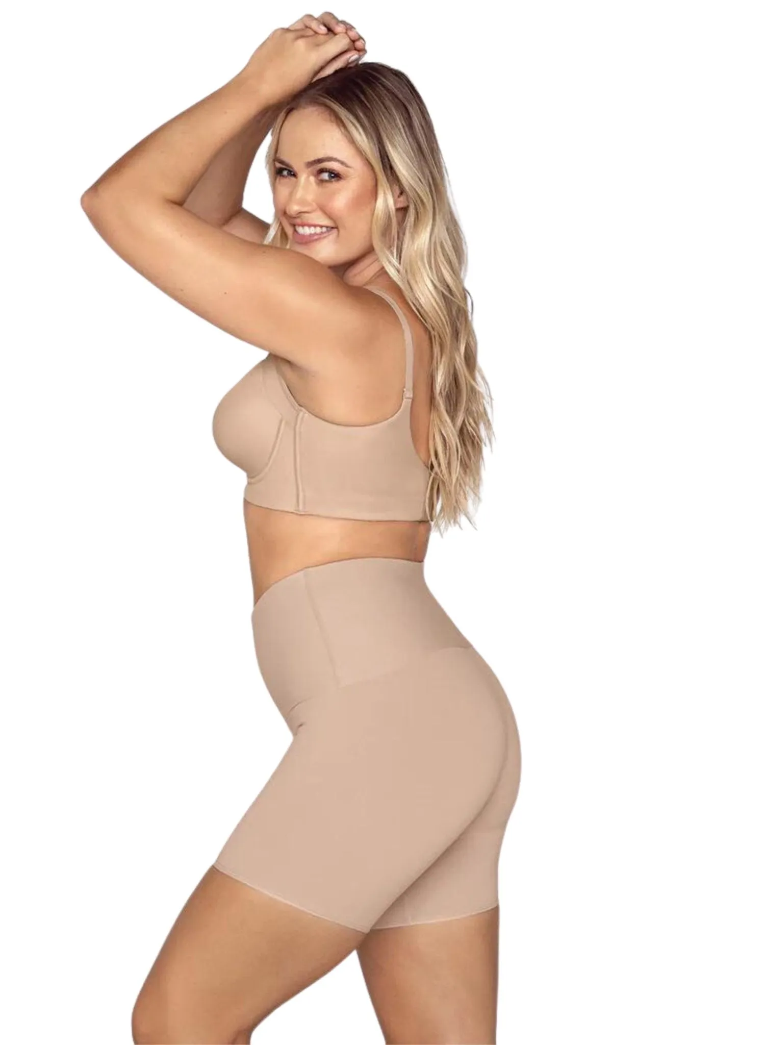 Firm High-Waisted Shaper Slip Short - Nude