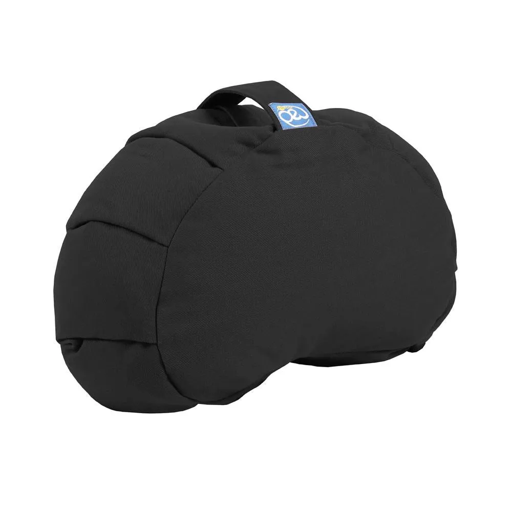 Fitness Mad Pleated Crescent Zafu Cushion - Black