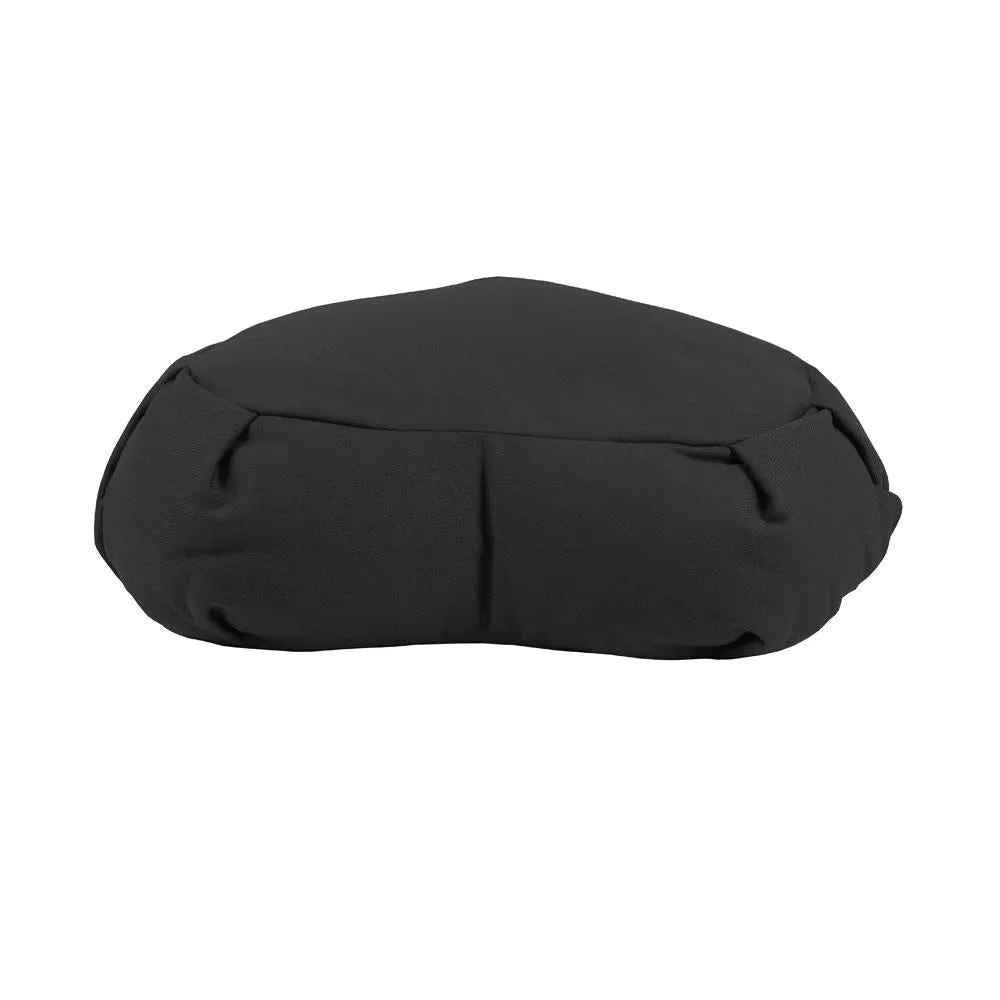 Fitness Mad Pleated Crescent Zafu Cushion - Black