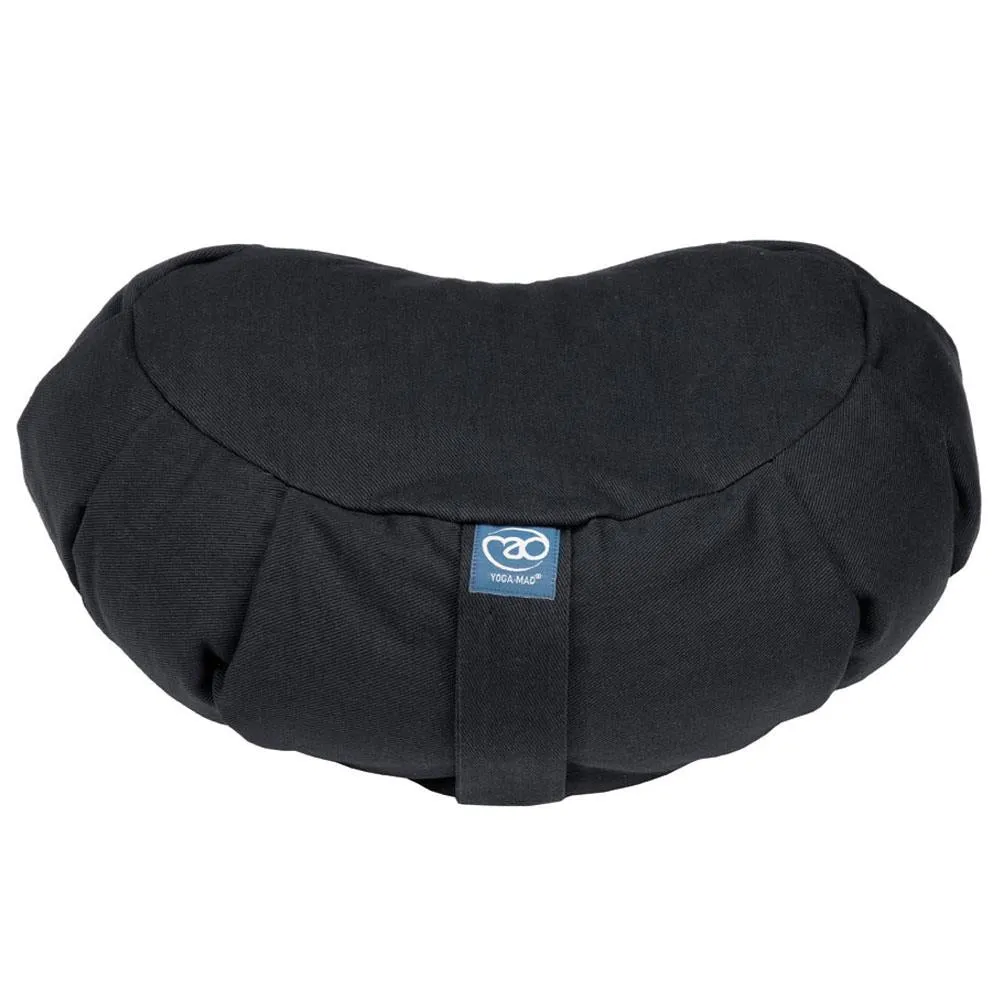 Fitness Mad Pleated Crescent Zafu Cushion - Black