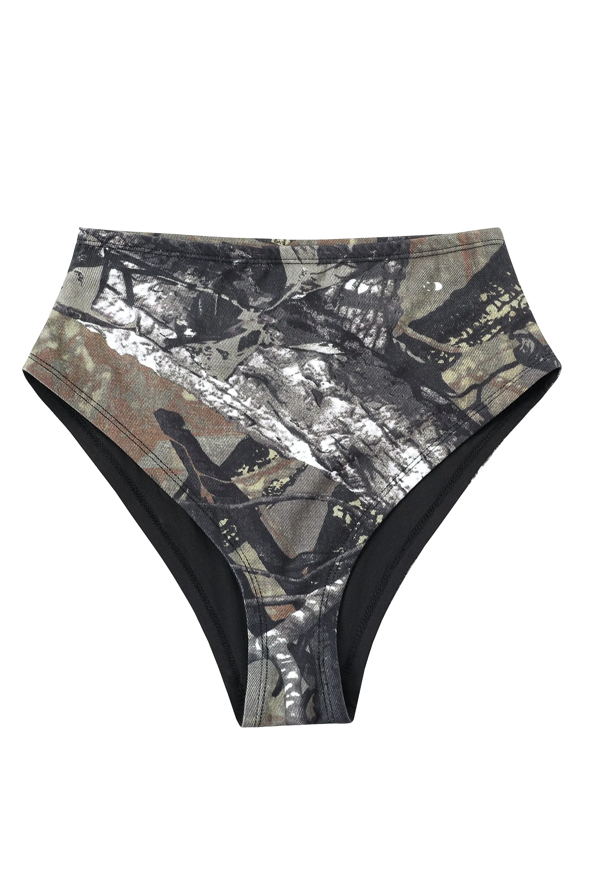 Forest Camo High Waist Bikini Bottom