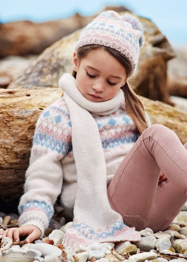 Girls Knitted Jacquard Sweater | Mayoral