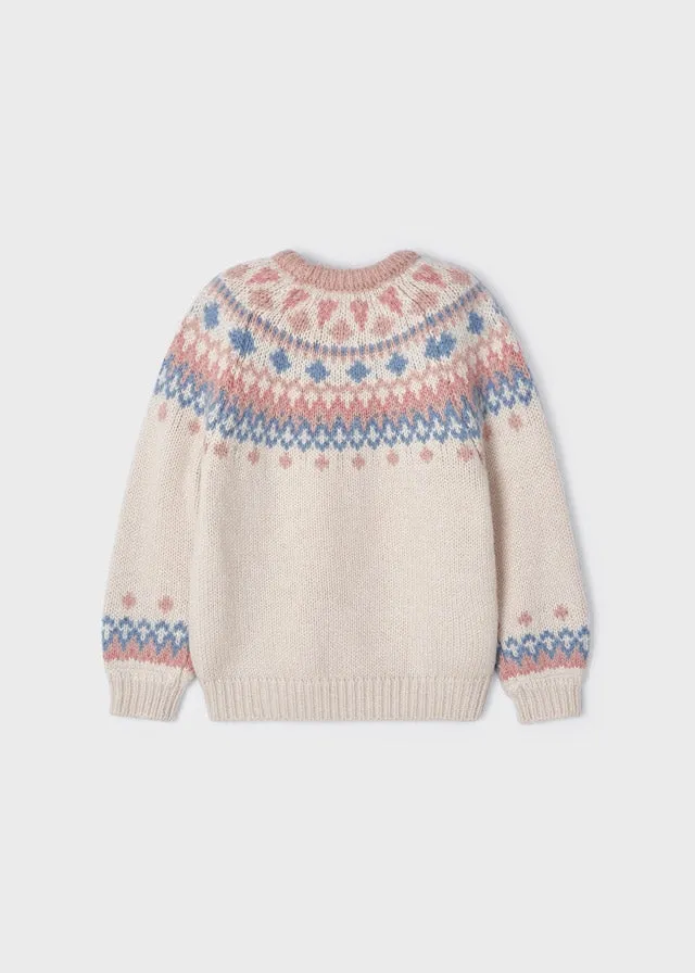 Girls Knitted Jacquard Sweater | Mayoral